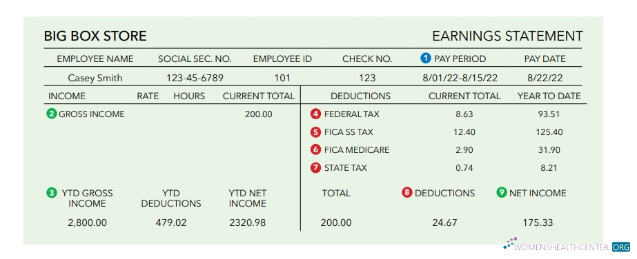 Download building blocks earnings statement Word and PDF template Photoshop template